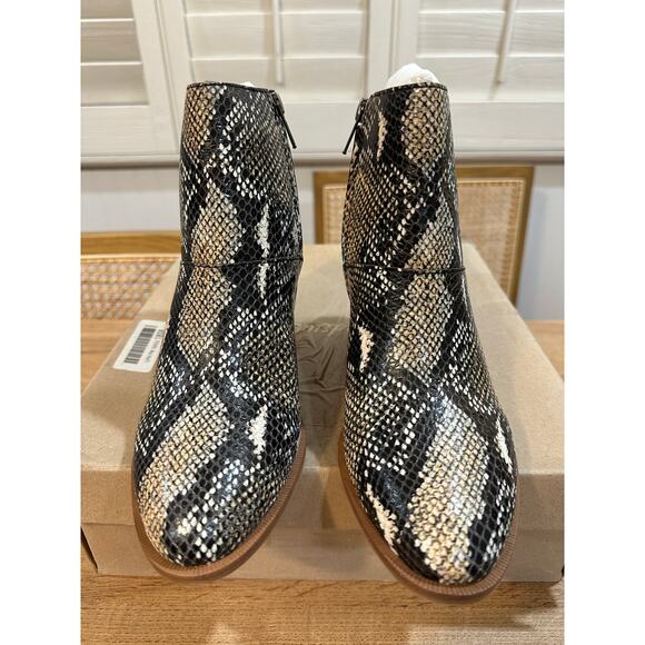 Madewell Ankle Boots Snake Embossed Leather Moonstone Multi Size 7 NIB Cloudlift - Picture 5 of 14